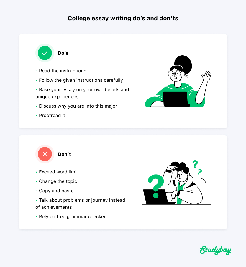 College essay writing Do’s and Don'ts