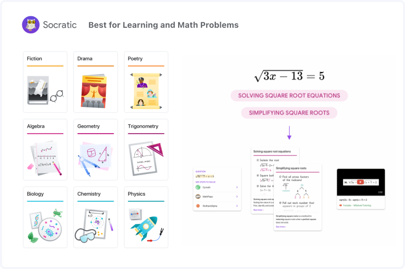 Socratic App — Best for Learning and Math Problems