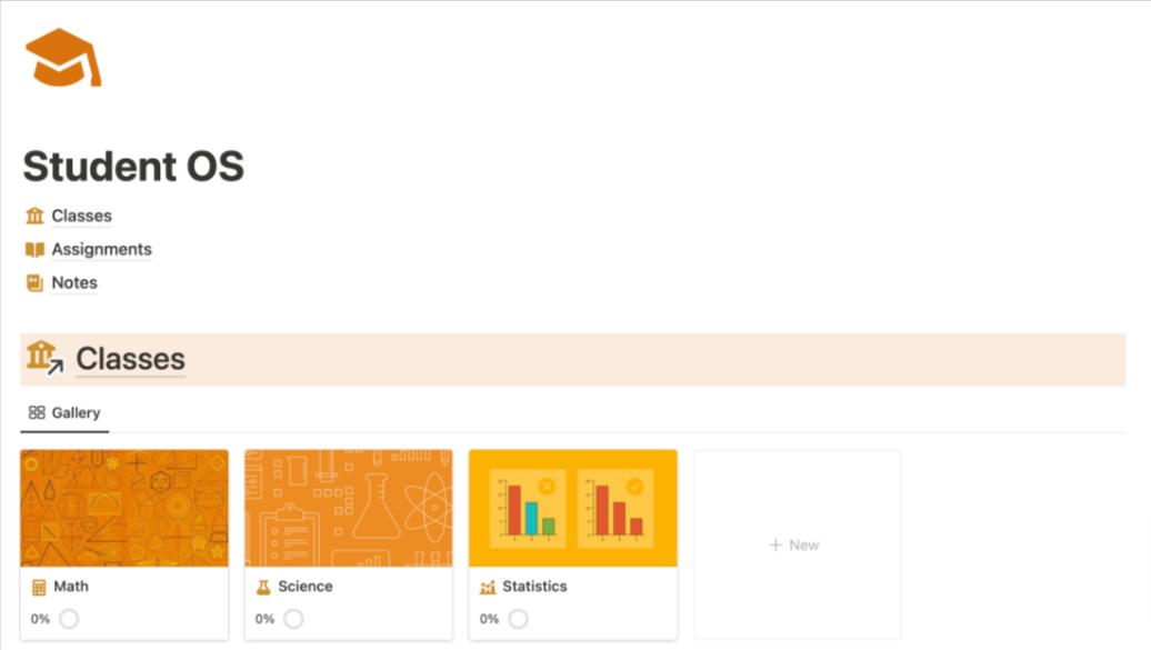 Student OS Notion Template