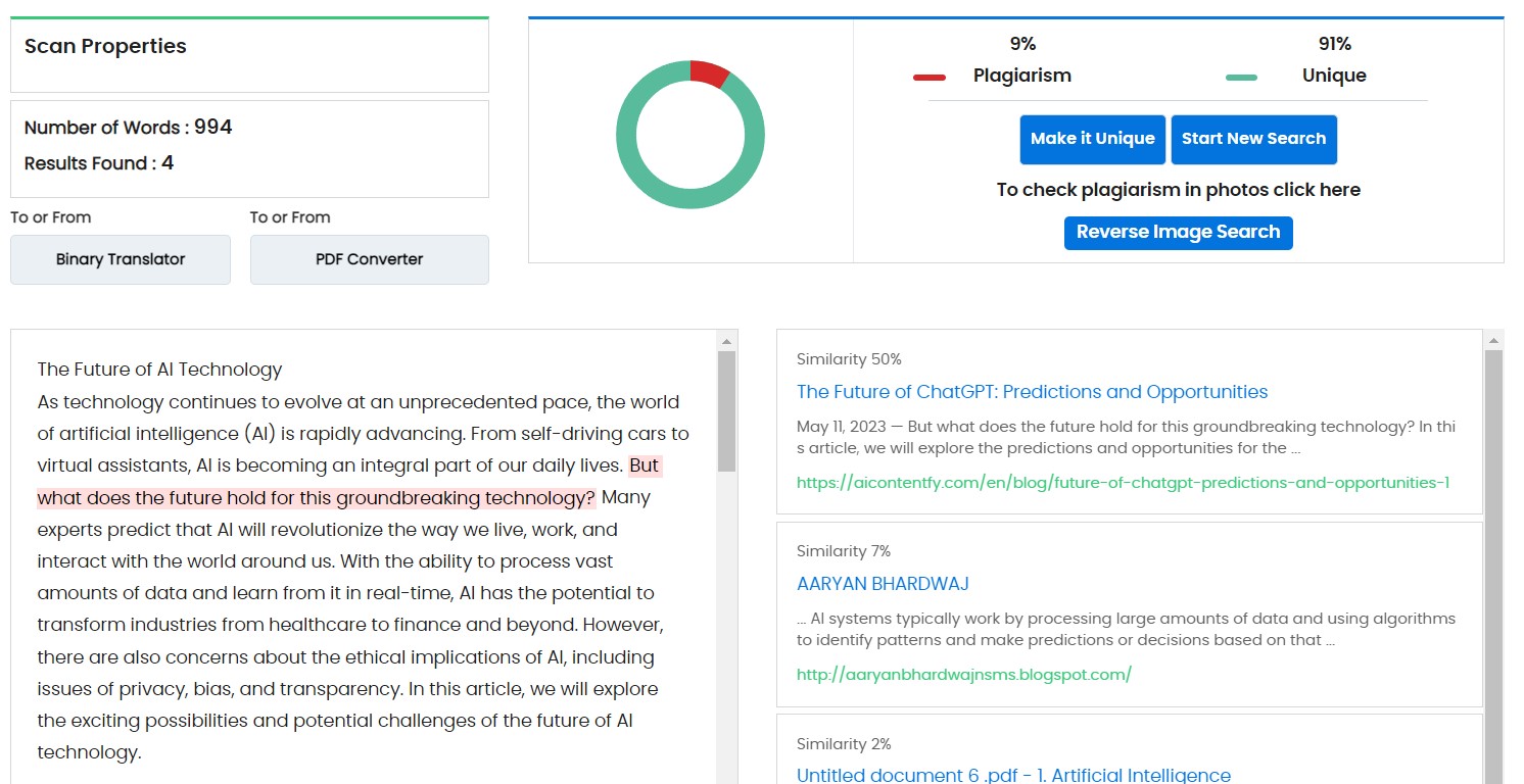 Writesonic plagiarism check