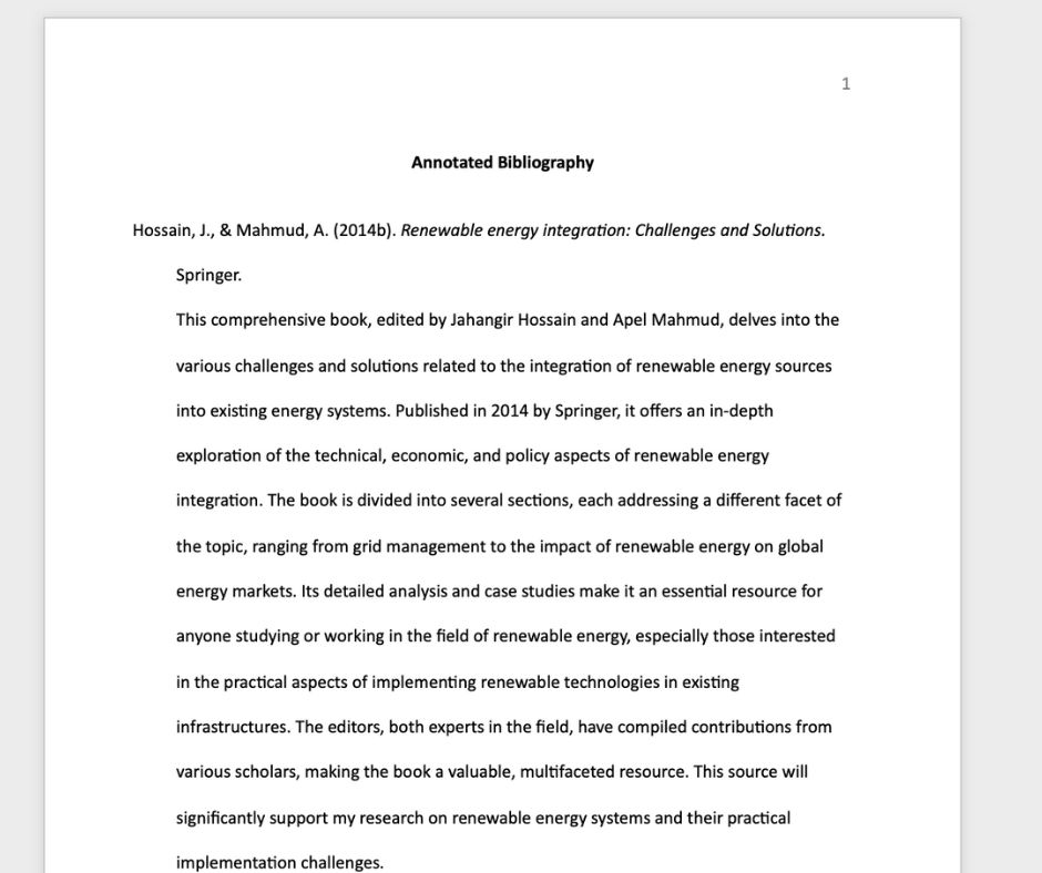 APA annotated bibliography