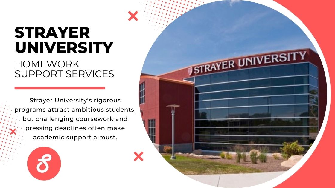 Strayer University homework support services illustration